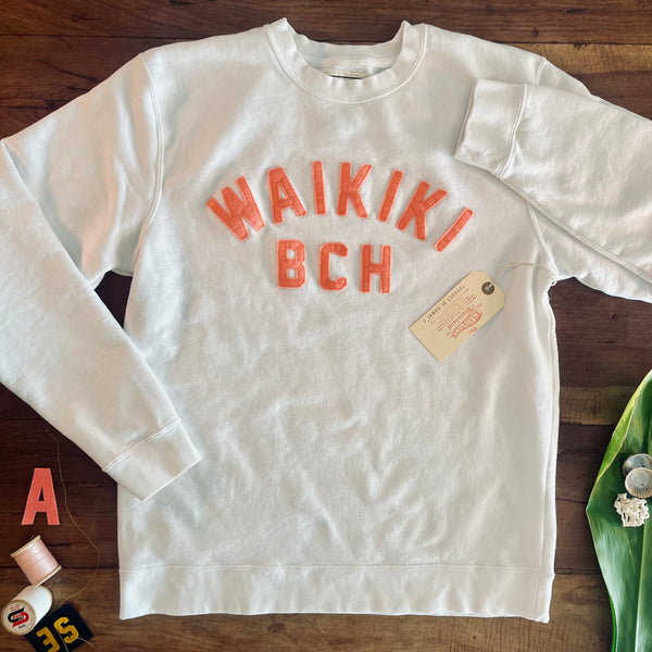 WAIKIKI BCH. - coral on white
